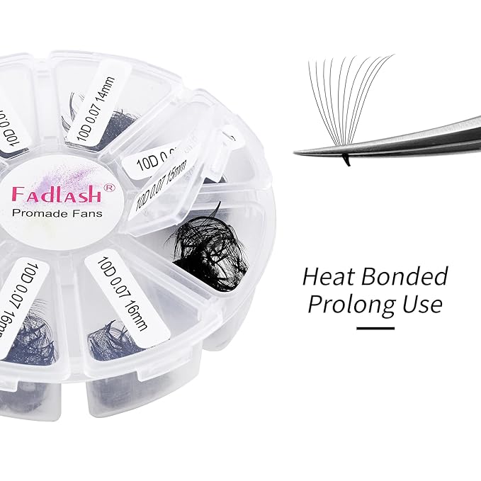 Premade Fans Eyelash Extensions 1000 Promades Eyelash Volume Lash Extensions Pointed Base Loose Fans Premade Lash Extensions Fans Handmade Pre Made Volume Lashes Mix (10D-0.07C, 13-16mm)