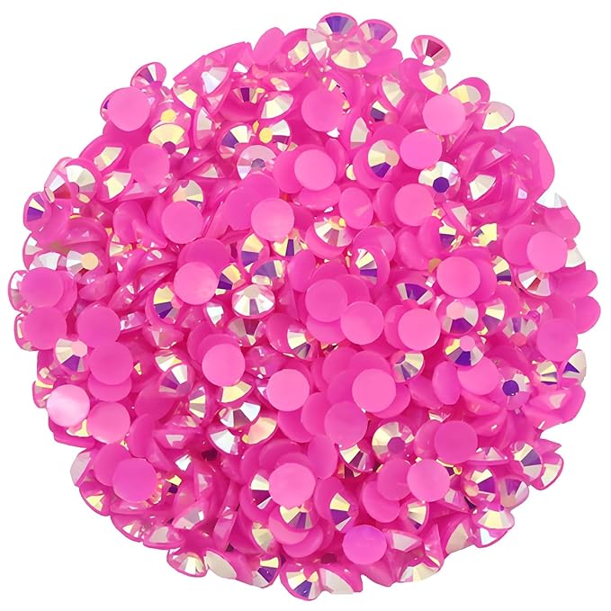 1440 Pcs SS20 5mm Flatback Rhinestones for Nails Art Crafts Glitter Round Shine Gems AB Crystals DIY Clothes Shoes （Light RoseRed AB）