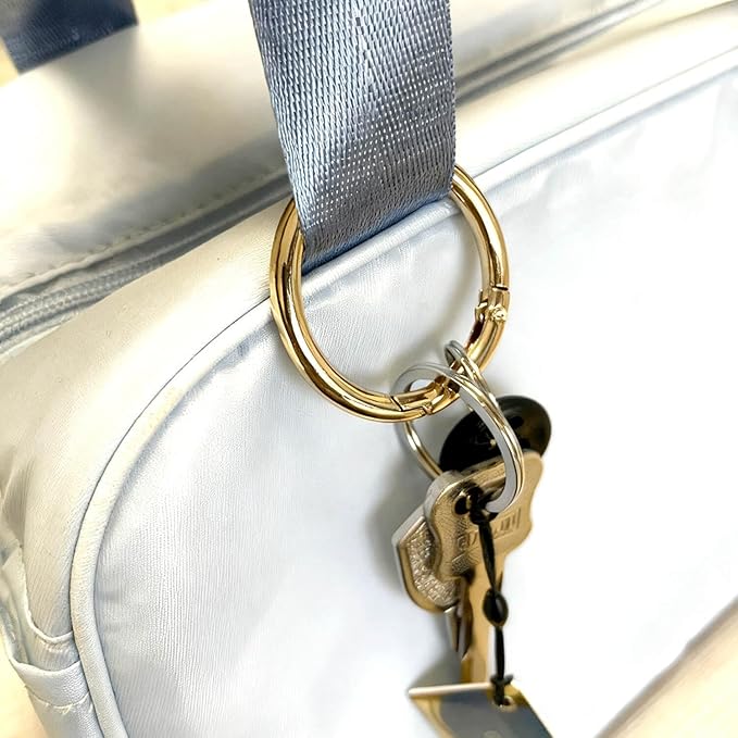 BIKICOCO 1-1/2'' Round Spring Gate O-Ring Clasp Push Snap Hook Belt Hardware Loop, for Handbags, Keys