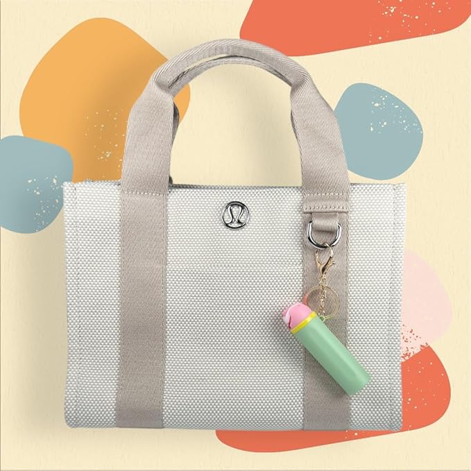 Mini Trendy Bottle Keychain Accessories Compatible with Owala Water Cute Tumbler Cup Chapstick Lip Balm Holder Charms