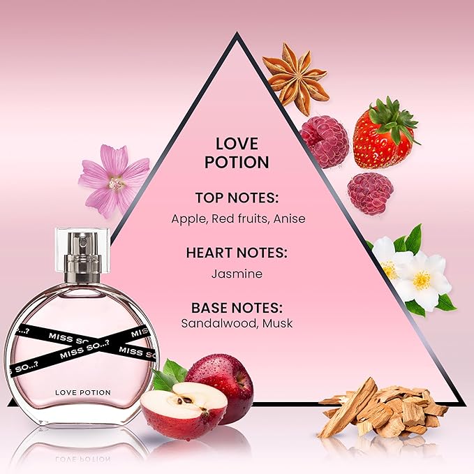 So...? Miss So Set - Perfumes for Women with Floral, Fruity and Vanilla Perfume Notes - 800 Sprays - Gifts for Women - 3 pcs Gift Set