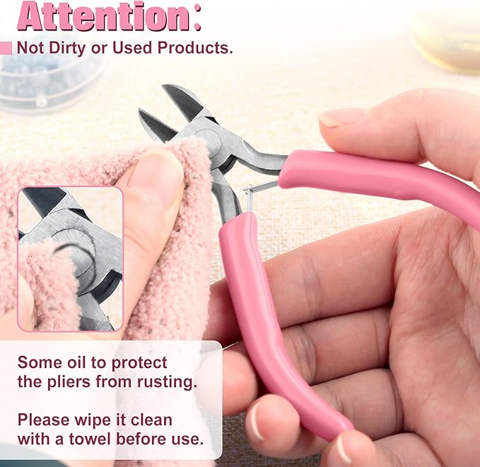 Mini Jewelry Pliers Set 3 Pcs Jewelry Making Tools Pliers Kit Includes Long Nose Pliers/Round Nose Pliers/Diagonal Pliers, Wire Cutters Pliers for Jewelry Making Wire Wrapping Beading Crafts