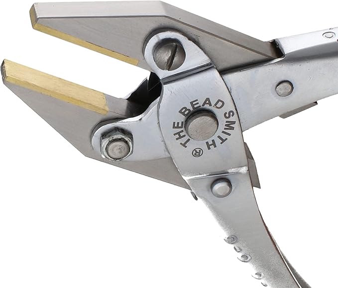 The Beadsmith Flat Nose Parallel Plier - 5.5 inches (140mm), Steel tool for jewelry making, with spring