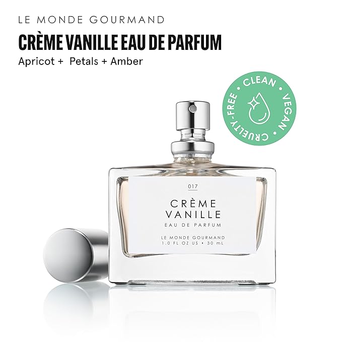 Le Monde Gourmand Crème Vanille Spray Eau de Parfum -Warm Vanilla, Jasmine, Amber Perfume Notes - 1 fl oz (30 ml)