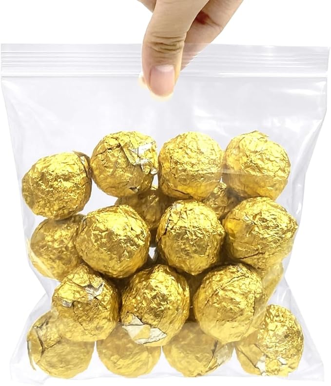 160pcs 6 x 6 inch Small Plastic Bags, 2 mil Thick, Zip Bag, Mini Clear Jewelry Bags, Baggies with Resealable Zip Bag for Small Business, Daily Vitamin, Jewelry, Candy