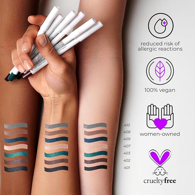 Lamel Black Eyeliner, Ultra Long Lasting Gel Eyeliner Pencil, Waterproof Eye Liner, Smudge Proof, Creamy Eye Pencil, Sweat Proof Makeup, Highly-Pigmented (401 Shade)