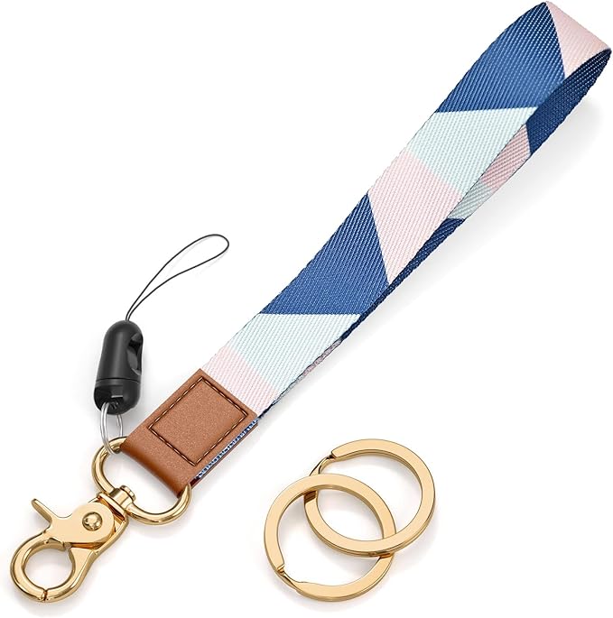 Cool Leopard Wristlet Keychain, Wrist Lanyard Key Chain For Women Men Car Keys Id Holder Card Phone Wallet Camera