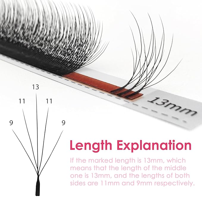 SEEDEW Wispy 5D Lash Extensions, 0.07mm C Curl MIX8-15mm 12 Rows/Tray, Shorter Sides NEW, W Shape, PBT Volume Eyelash Grafting for Lash Tech, Artist, Beauty Salon(Wispy 5D-Black-0.07-C-MIX8-15mm)
