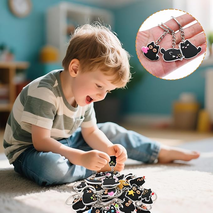 Keychains Bulk DIY Cute Keychain Charms Backpack Charms for Girls Backpack Keychains PVC Key Ring Party gifts