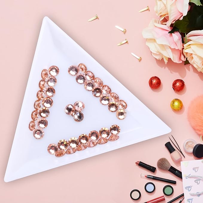 Jollin Glue Fix Crystal Flatback Rhinestones Glass Diamantes Gems for Crafting Nail Art Crafts Decorations Clothes Shoes 2.8mm (ss10 2880pcs, Champagne)