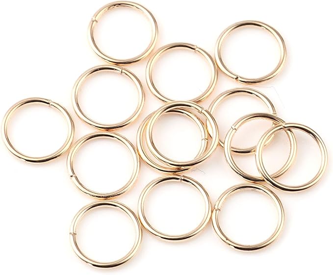 200 Pieces - 10mm Jump Rings - KC Gold Tone Plated - 18 Gauge (1mm Thickness)