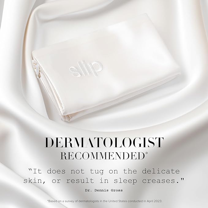 slip The Original Queen Pure Silk Pillow Case - 100% Pure 22 Momme Mulberry Silk - Queen Size Standard Pillow Case - Anti-Aging, Anti-BedHead, Anti-Sleep Crease, Charcoal (20" x 30")