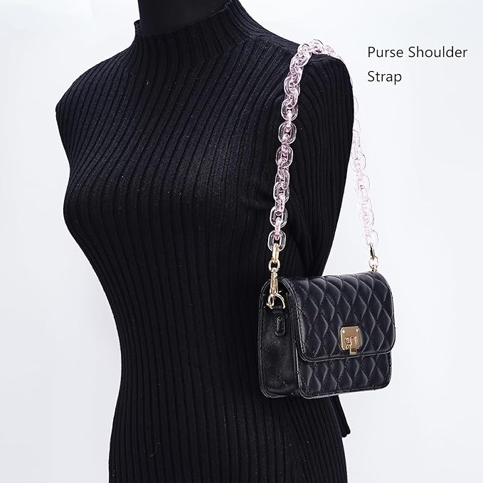 Cute Acrylic Purse Strap Bag Chain Handle Replacement Handbag Crossbody Shoulder Strap Accessory