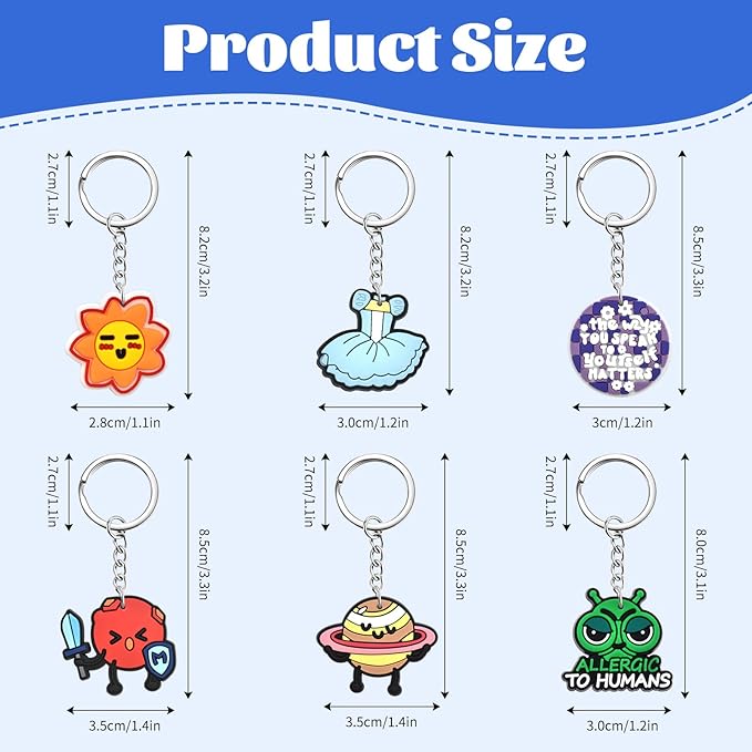 XHAOYEAHX Random Keychains Bulk,Cute Key Chain for Prizes Gifts Party Favors