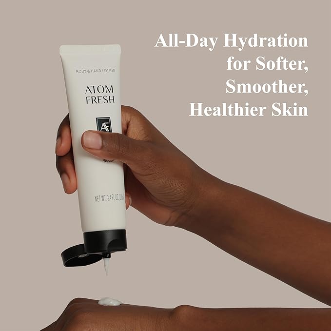 Atom Fresh Hand Cream for Women, Sweet Jam Jasmine | Deep Repair Hand Lotion with Ceramides & Niacinamide | Strengthens Skin Barrier & Soothes Dry, Sensitive Hands | Fast-Absorbing, Vegan (3.4 fl oz)