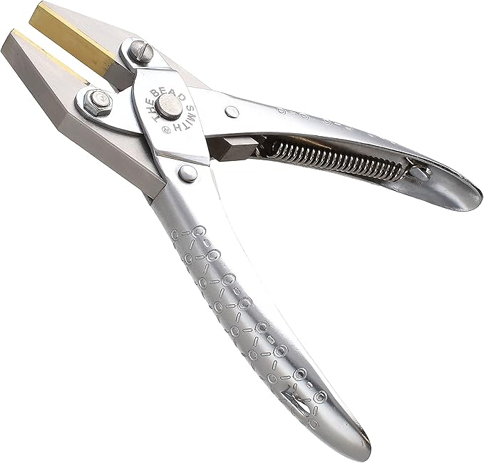 The Beadsmith Flat Nose Parallel Plier - 5.5 inches (140mm), Steel tool for jewelry making, with spring