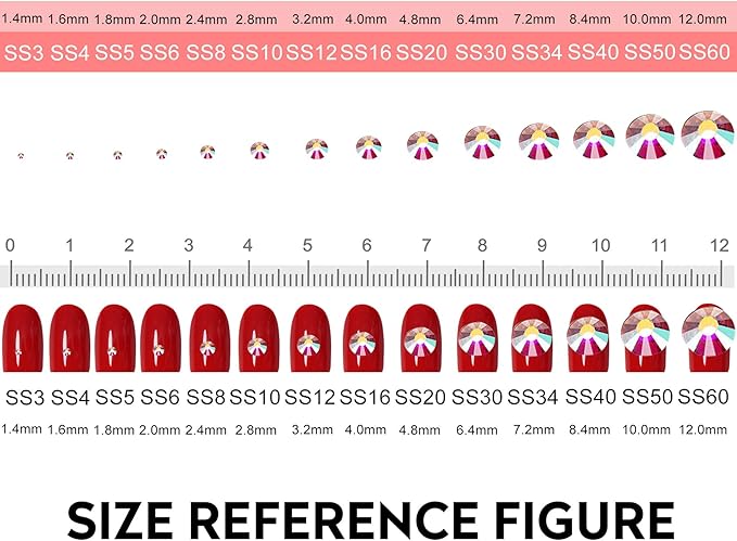 Jollin Glue Fix Crystal Flatback Rhinestones Glass Diamantes Gems for Crafting Nail Art Crafts Decorations Clothes Shoes 1.6mm (ss4 2880pcs, Aquamarine)
