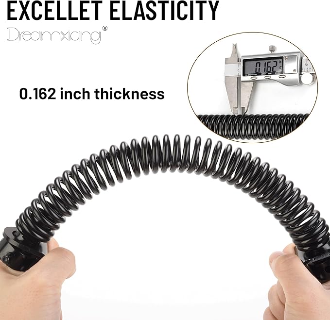 14" Gate Spring Self Closing Heavy Duty Outdoor Door Spring Automatic Fence Gate Closure Hardware Spring Loaded Gate Latch with Adjustable Tool for Wooden and Vinyl Fence, Black (2 Pack)