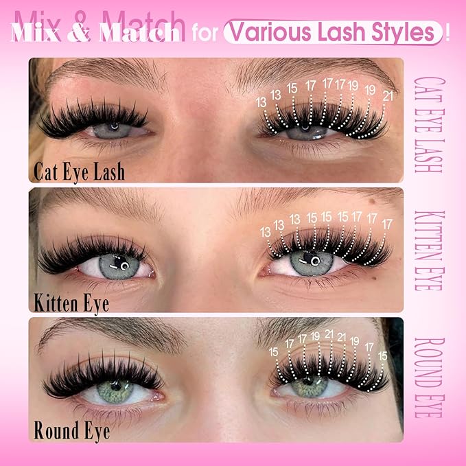 Yawamica Manga Lash Clusters Wispy Lash Extension Kit Spiky Fairy Eyelash Clusters Anime Cluster Eyelash Extensions Lashes Clusters Kit Build in Spikes with Lash Bond and Seal Remover DIY Lash at Home
