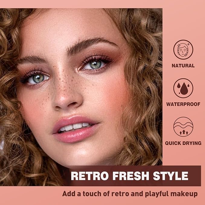 Upgrade Faux Freckle Stamp Pen – Waterproof Fake Freckles Makeup Tool, Natural-Looking Freckle Maker & Spray with Multi-Prong Precision Stamp Head, Long-Lasting Sunkissed Makeup (Light Brown)