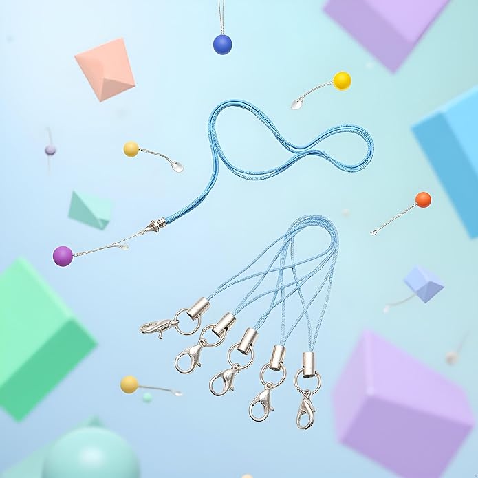 Mobile Phone Rope 20pcs Strap Charm Lariat Lanyard,Phone Charm with Lobster Clasp Cords for Cellphone/USB Drive/Keychain/DIY Jewelry Accessories Phone Accessories,Cell Phone Charms