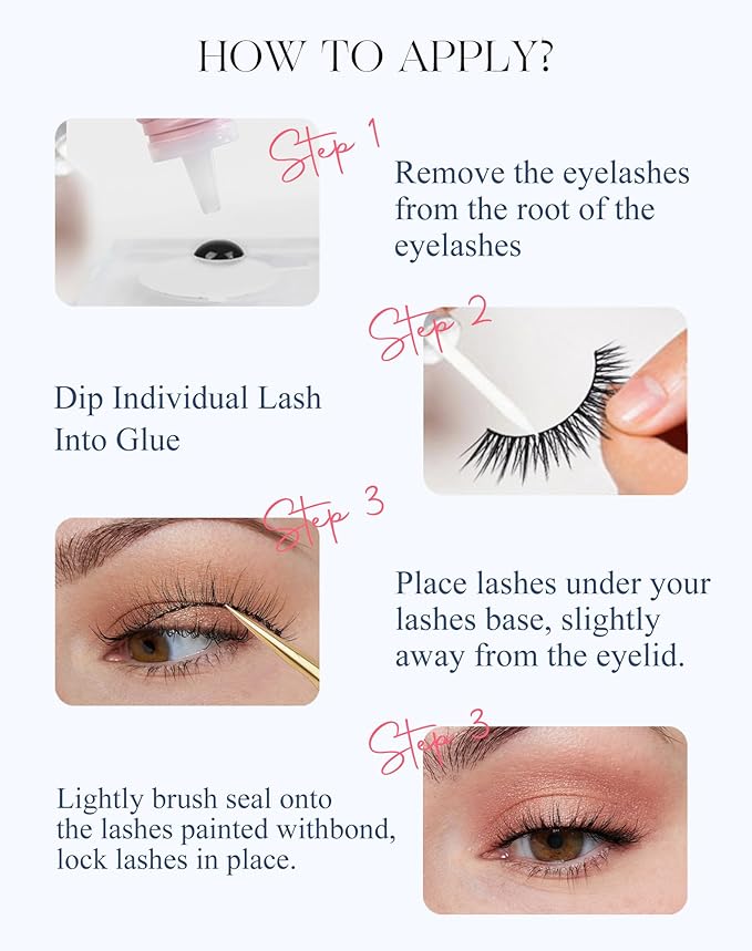 Clear Band Lashes Short Everyday Wispy False Eyelashes Natural Look Flared Strip Eyelash Small Lash Soft Fluffy Pack 7 Pairs C19