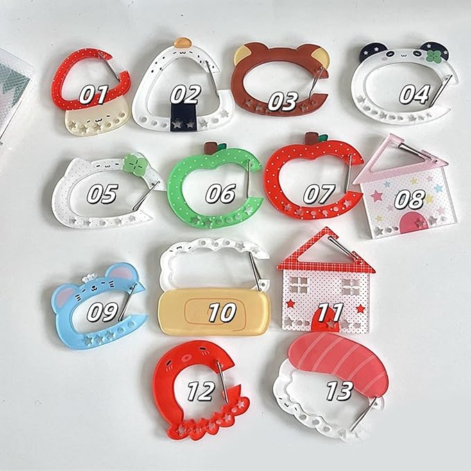 Carabiner Clip For Keys And Small Items Acrylic Pendant For Backpack Handbook Decoration Ita Bag Buckle Accessory Portable Bottle Holder
