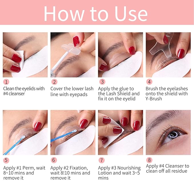 ICONSIGN 2025 Upgraded Lash Lift Kit, Professional Semi-Permanent Curling Eyelash Perm Kit Suitable for Salon & Home Use
