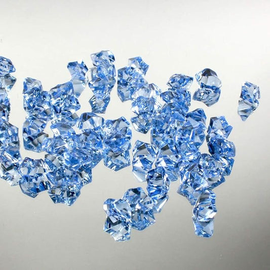 WGV Acrylic Ice Rock Crystals Treasure Gems for Table Scatters, Vase Fillers, Wedding, Banquet, Party, Event, Birthday Decor (Approx 150 pcs per Bag), 10 Bags, Blue