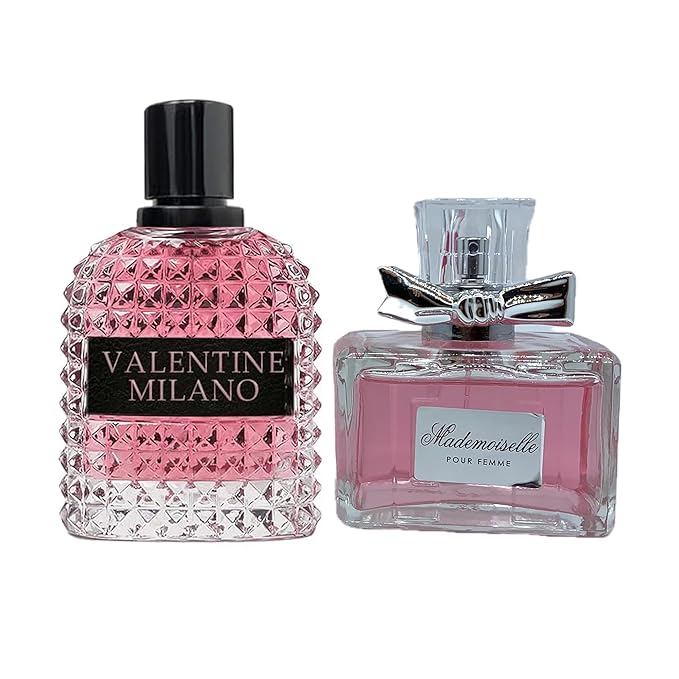 AFLUXE Women's Perfume Combo Set Milano Women&Mademoiselle Floral Fruity Fragrance Eau De Parfum Elegant 100ml Bottle Natural Spray Each for Daily Used