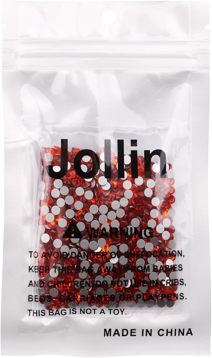Glue Fix Crystal Flatback Rhinestones Glass Diamantes Gems for Crafting Nail Art Crafts Decorations Clothes Shoes 4.0mm (ss16 1440pcs, Lt Siam)