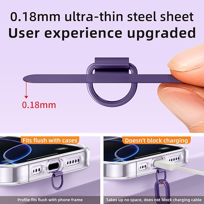 Phone Lanyard Crossbody & Neck, Adjustable Wide Strap with Anti-Loss Lock for iPhone Samsung - Universal Hands Free