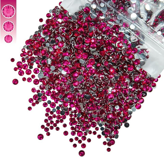 3mm 4mm 5mm Mix Bag Resin Rhinestones for Crafting Flatback Jelly Stones Bulk Diamonds Crystals Gems Charms for Nails Face Eyes Makeup Mugs Tumblers Bottles DIY Crafts Clothes Shoes