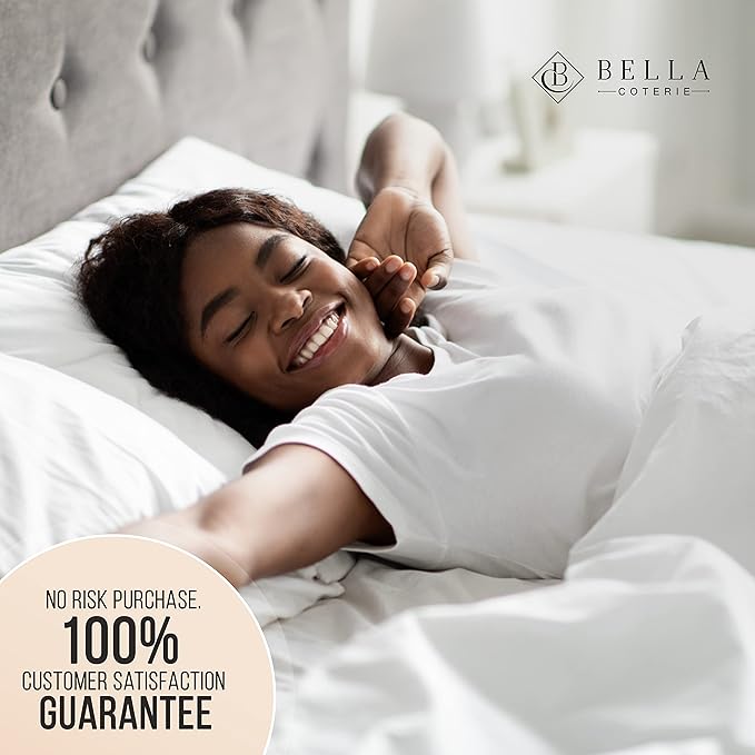 Bella Coterie Luxury Silk Pillowcase for Hair and Skin | 30 Momme | 100% Pure 6A Mulberry Silk | Super Soft | Perfectly Plush [Queen, Ivory]