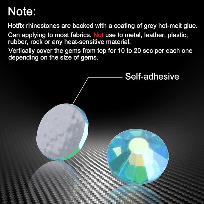 Hot Fix Crystal Flatback Rhinestones Glass Diamantes Gems 2.8mm(10ss 2880pcs, Aquamarine AB)
