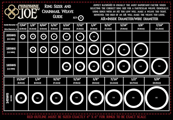 1/2 Pound Bright Aluminum Chainmail Jump Rings 20G 1/4" ID (5200+ Rings)