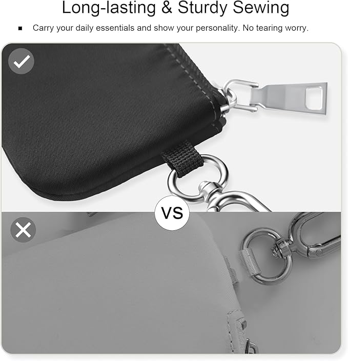 Babysun Mini Zip Around Dual Pouch Wristlet With 2 Straps Wristlet Keychain Wallet for Women Coin Purse Small Cute for Teen Girl