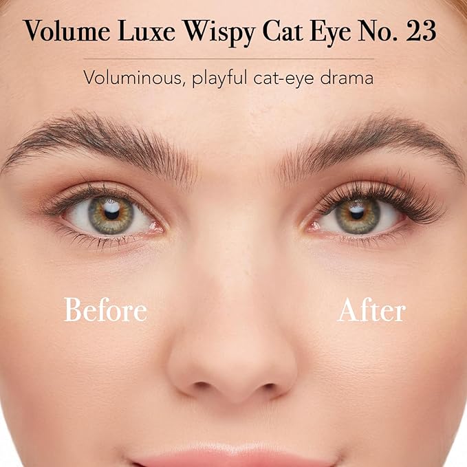 Pro Lash ProWear Professionally Styled Lash Clusters - Easiest to Apply Eyelash Cluster - 10 Day Eyelashes - Waterproof Lashes Clusters - 3 Sets - Volume Luxe Wispy Cat Eye No. 23 - Black