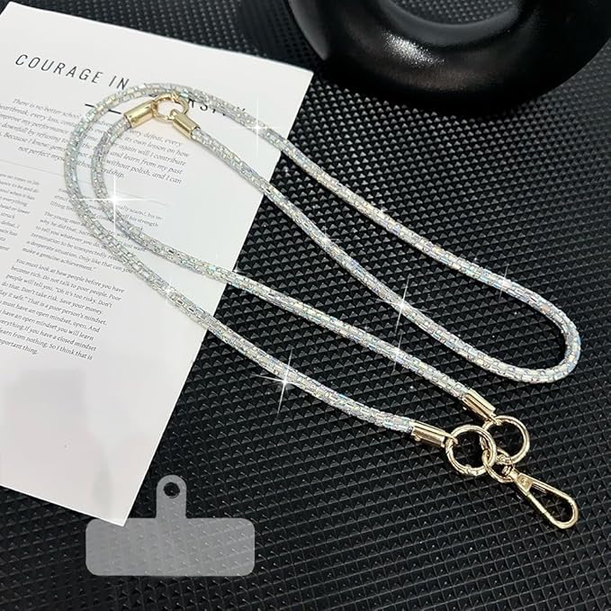 2Pcs Phone Crossbody Lanyard and Wrist Strap, Universal Cell Phone Lanyard Strap with 2Tether Tab