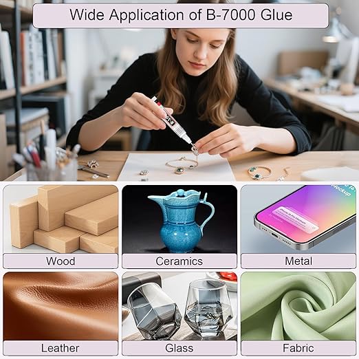 50 PCS 15ml B7000 Glue Clear with Precision Tip, Rhinestone Glue for Nail, B-7000 Glues for Craft Glues, Jewelry Making, Nail Art, DIY, Makeup, Shoes