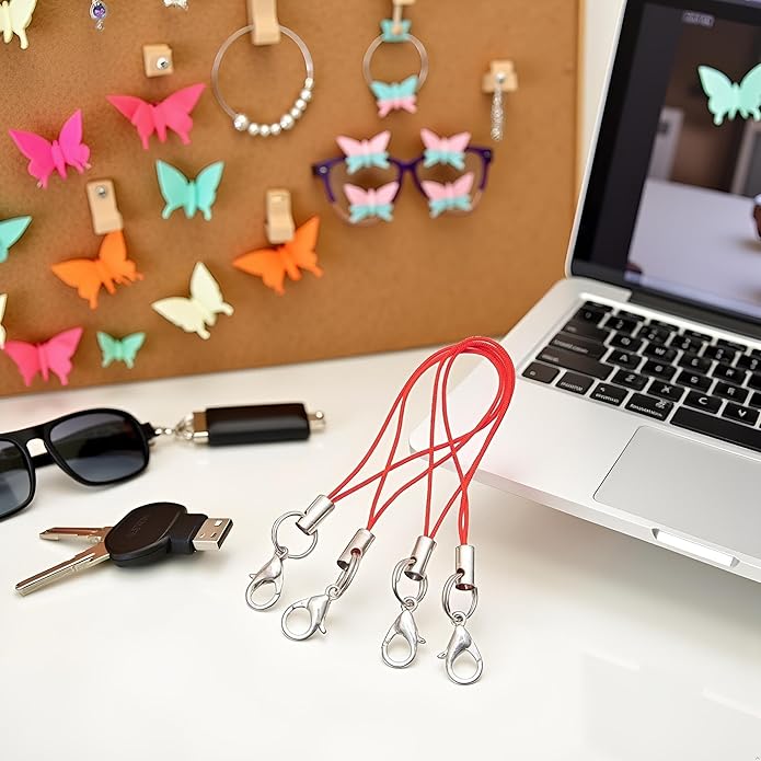 Mobile Phone Rope 20pcs Strap Charm Lariat Lanyard,Phone Charm with Lobster Clasp Cords for Cellphone/USB Drive/Keychain/DIY Jewelry Accessories Phone Accessories,Cell Phone Charms