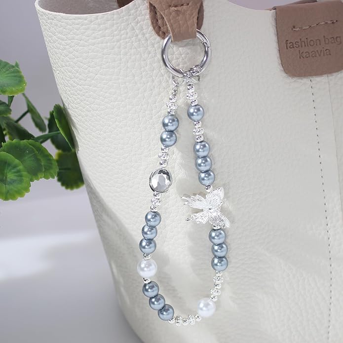 Beaded Phone Wrist Strap,Crystal Keychain Wristlet,Camera Strap Wrist,Cute Phone Chain Wristlet Purse Bag Charms