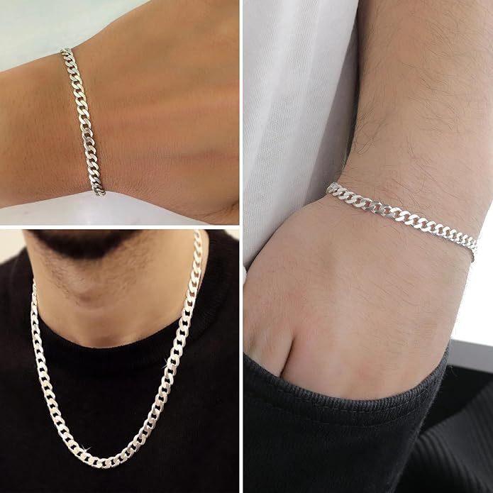 16.5 Ft Stainless Steel Curb Chains, 5mm 6mm 7mm 9mm Cuban Chain Roll Bulk for Jewelry Making