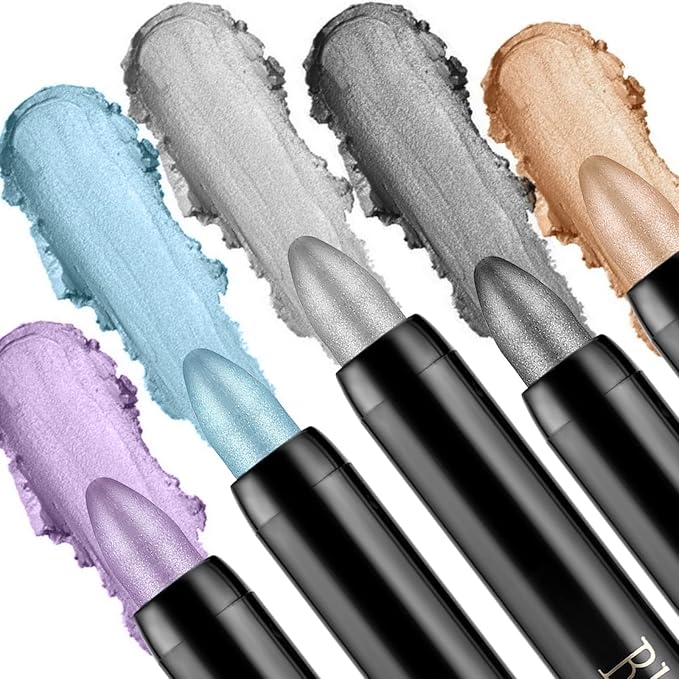 Boobeen Eyeshadow Pencil Crayon Waterproof Stick Shimmer Cream Pen - Create Glitter Eye Makeup, Easy to Use