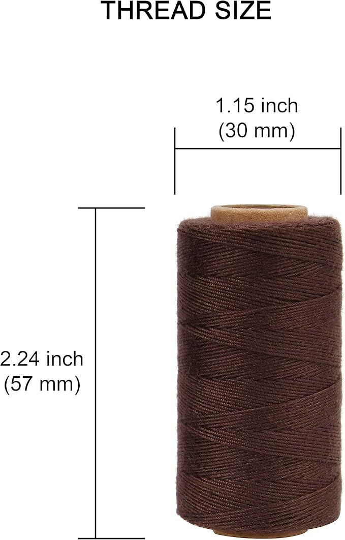 Lusecarl Polyester Thread 110 Yards Each Spool for Hair Extensions 3 Rolls Hair Weave Sewing Threads for Hand Sewing, Hair Extensions, Making Wigs DIY (3 Thread, Brown)