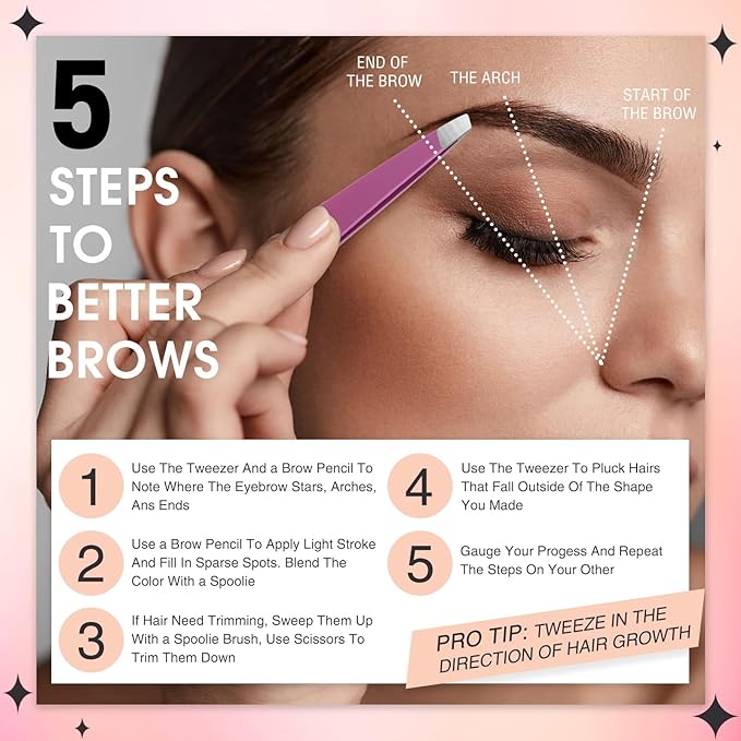 Mudder 12 Pcs Eyebrow Tweezers Set for Facial Hair Stainless Steel Slanted Tip Tweezers in Bulk for Men and Women (Multicolor)