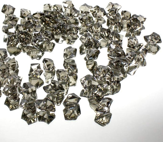 WGVI WGV Acrylic Ice Rock Crystals Treasure Gems for Table Scatters, Vase Fillers, Wedding, Banquet, Party, Event, Birthday Decor (Approx 150 pcs per Bag), 10 Bags, Gray