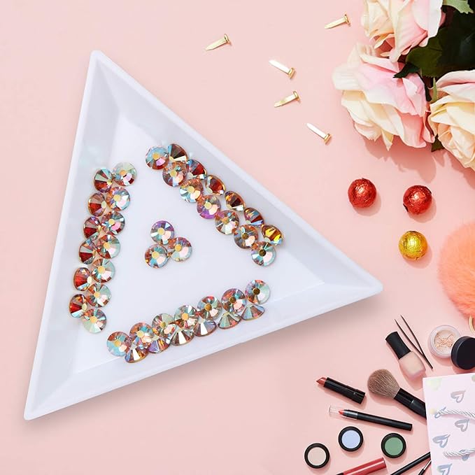 2880pcs Flatback Rhinestones Glue Fix Crystal Glass Diamantes Gems for Crafting Nail Art Crafts Decorations Clothes Shoes 1.6 mm (ss4, DawnLight)