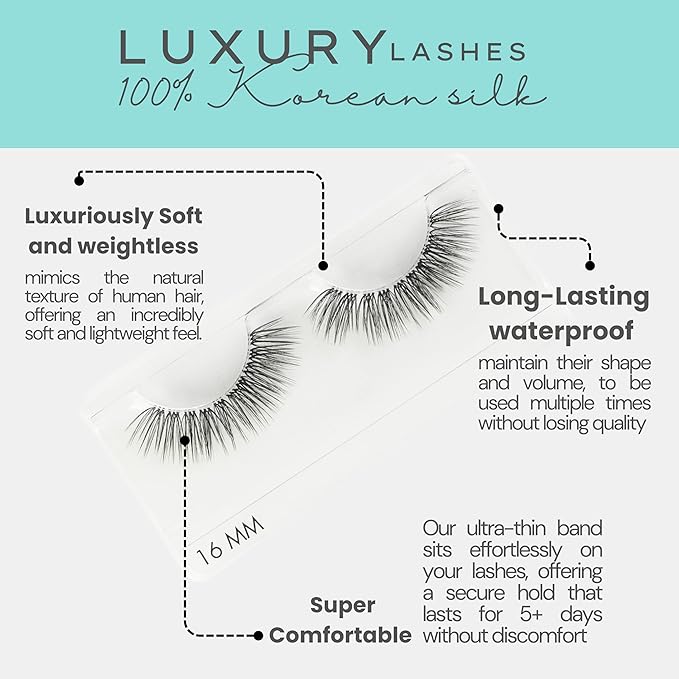GAZELLE Luxury Natural Lash Clusters, Soft Korean Silk PBT Fibers, DIY Cluster Eyelash Extensions, Comfortable Wear, Lasts 10 Days – Mermaid – 14mm