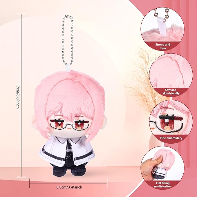 UTIEHD Zenless Zone Zero Plush Keychains, Cute 4 Inch ZZZ Collectible Dolls, Compact Size for Bags and Keys for Fans